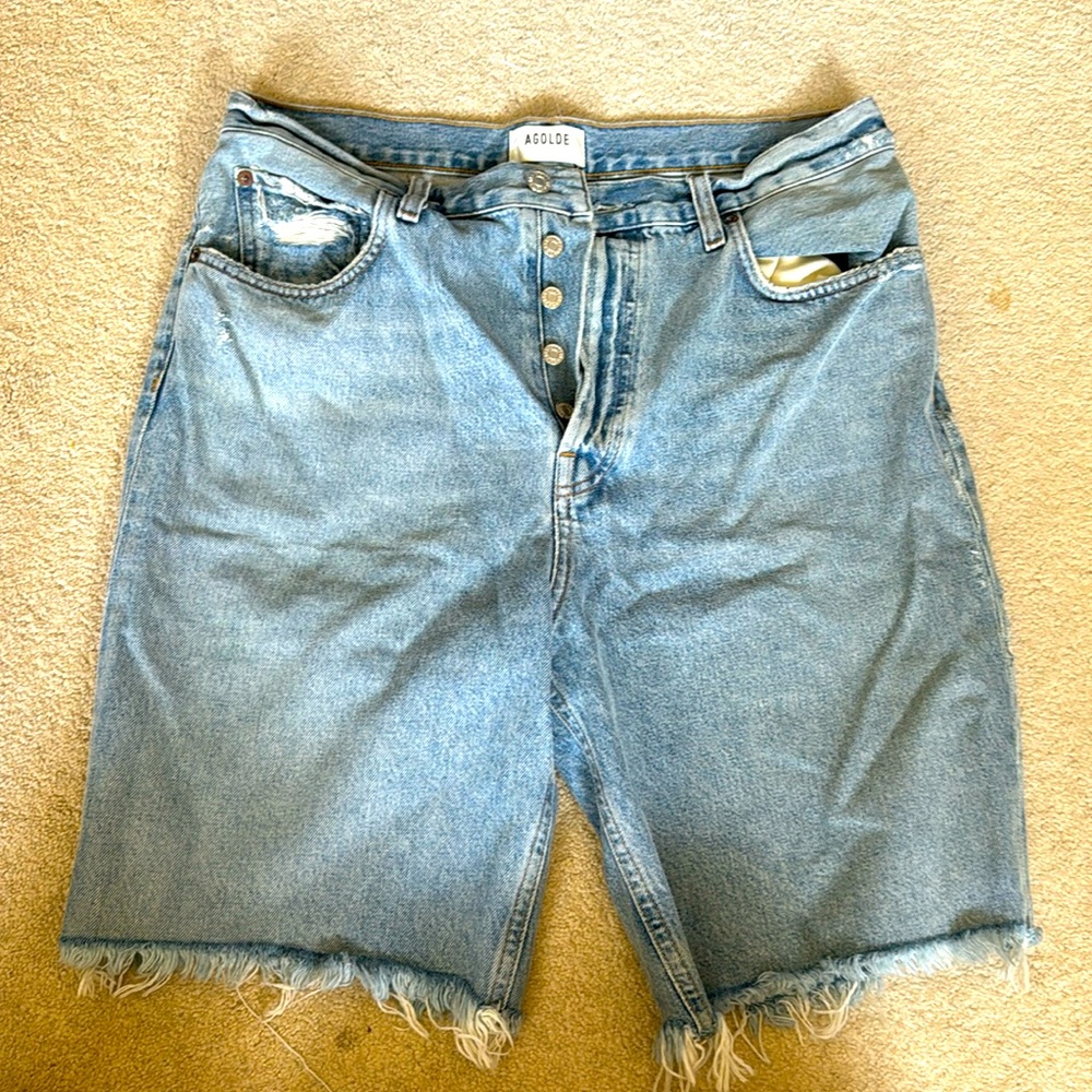 Agolde 100% Organic cotton denim shorts - 6inch length